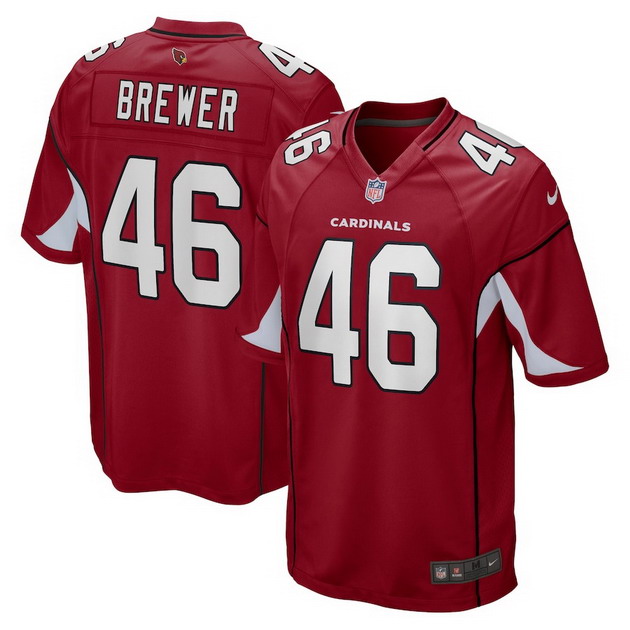 mens nike aaron brewer cardinal arizona cardinals game jersey